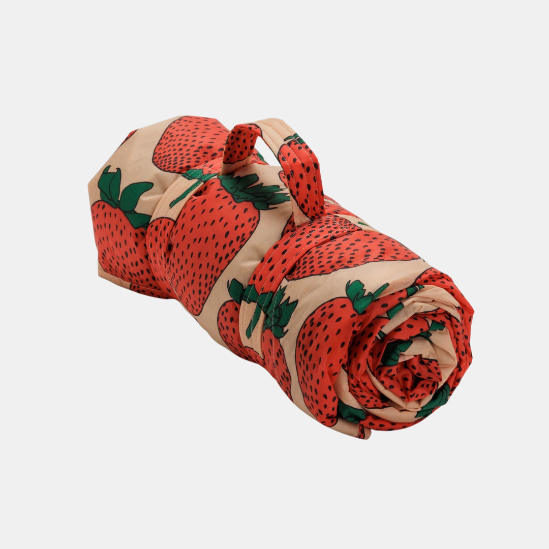 Strawberry Puffy Picnic Blanket