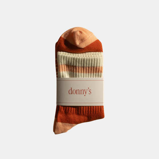 Rust Varsity Stripe Socks