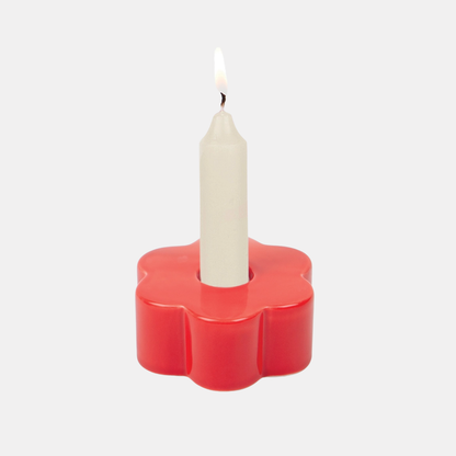 Red Daisy Candle Holder