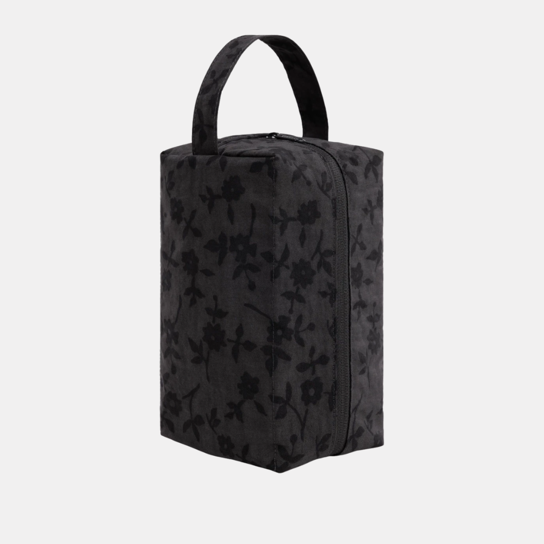 Charcoal Ditsy Floral Dopp Kit