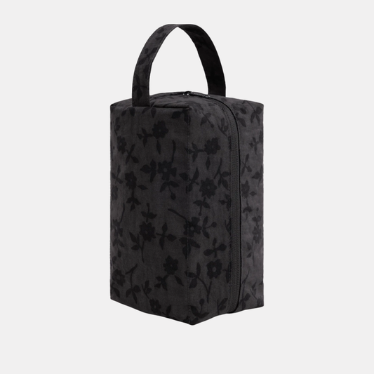 Charcoal Ditsy Floral Dopp Kit