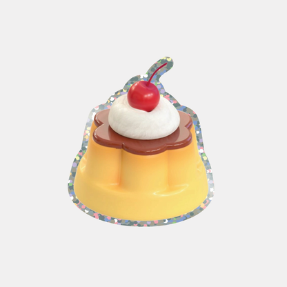Japanese Custard Glitter Sticker