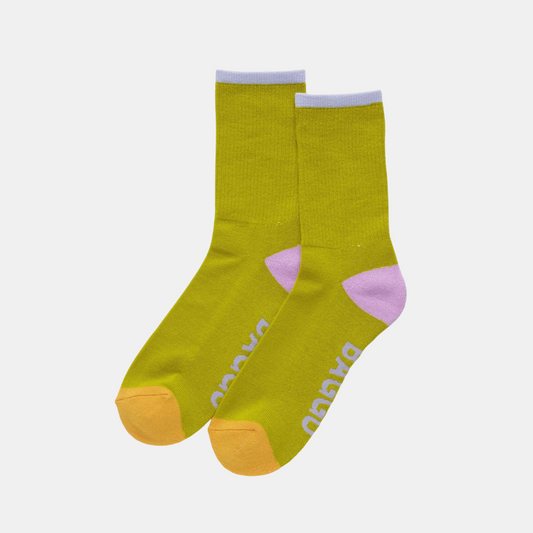 Citron Mix Ribbed Socks
