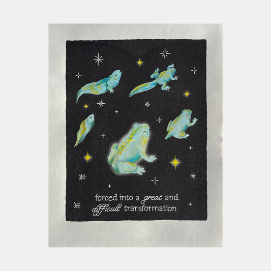 A Great and Difficult Transformation Risograph Print