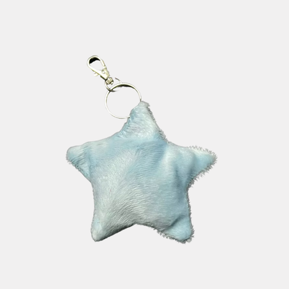 Blue Faux Fur Star Bag Charm