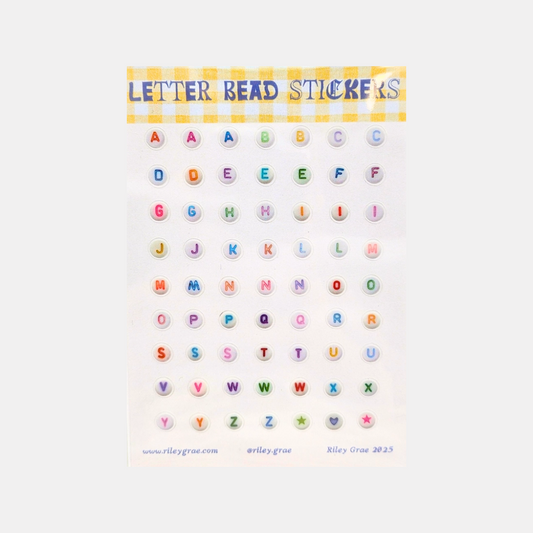 Letter Bead Sticker Sheet