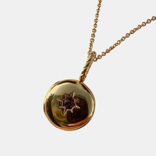 Gold Prudence Locket Necklace