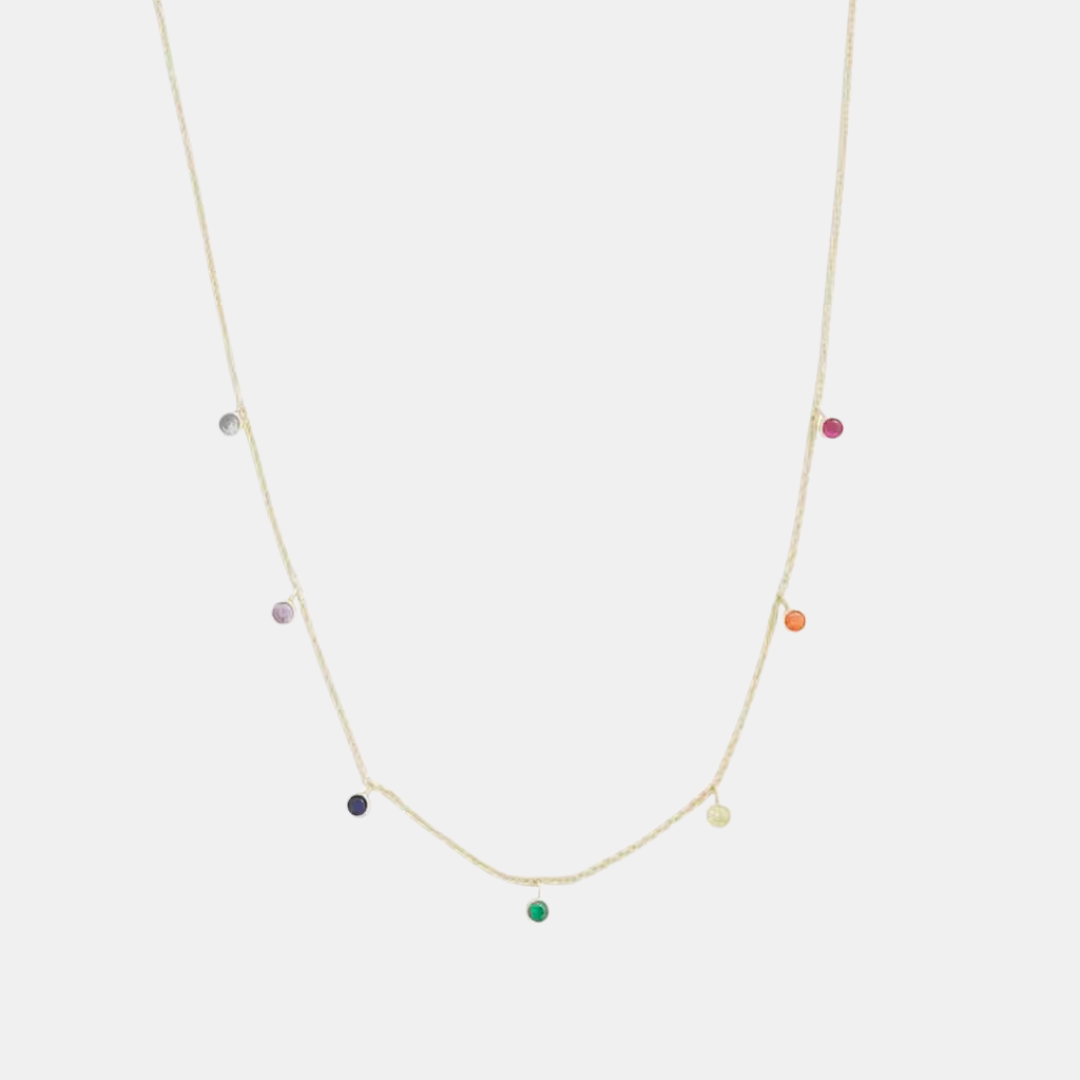 Rainbow Crystal Stardust Necklace