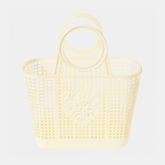Cream Heart Basket
