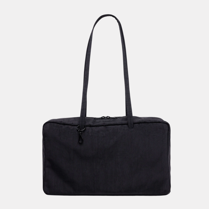 Black Medium Nylon Bowler Bag