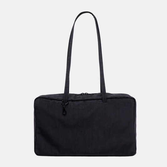 Black Medium Nylon Bowler Bag