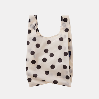 Cream and Black Polka Dot Baby Baggu