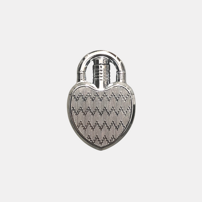 Silver Heart Lock Lighter