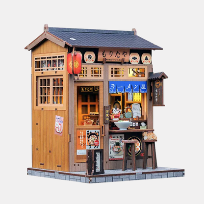 Morita-Ya Noodle Shop Book Nook DIY Miniature Kit