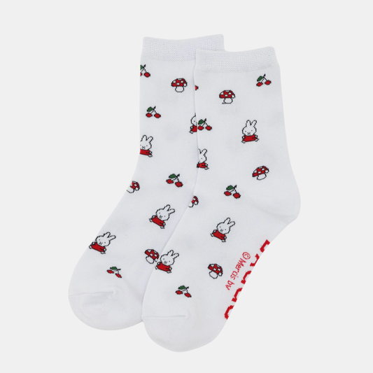 White Miffy Crew Socks