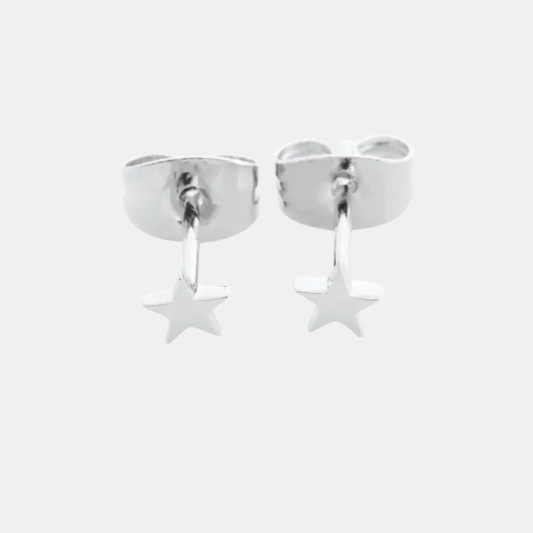 Silver Mini Star Studs