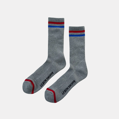 True Grey Extended Boyfriend Socks