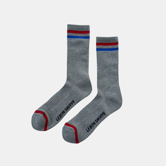 True Grey Extended Boyfriend Socks