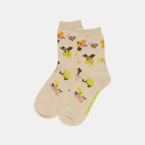 Tapestry Floral Crew Socks