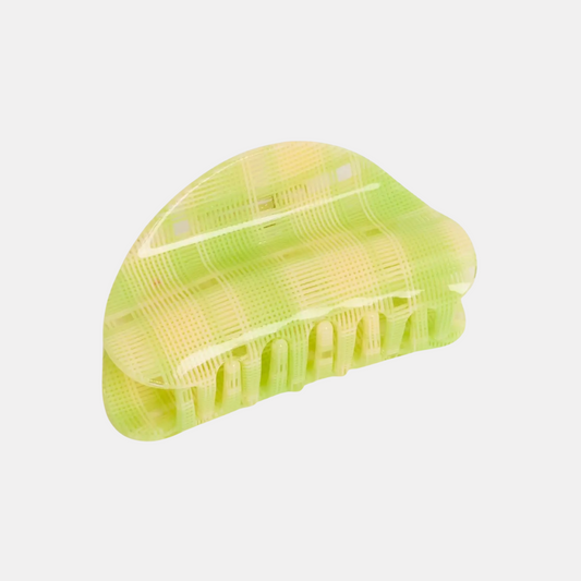 Lime Plaid Juno Hair Claw