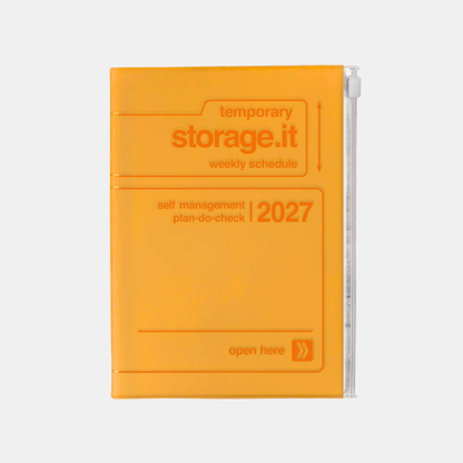 Orange B6 Storage.It 2027 Weekly Schedule