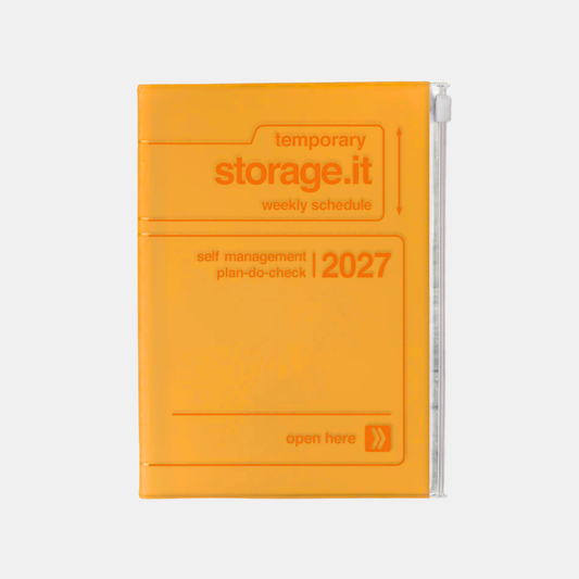 Orange B6 Storage.It 2027 Weekly Schedule
