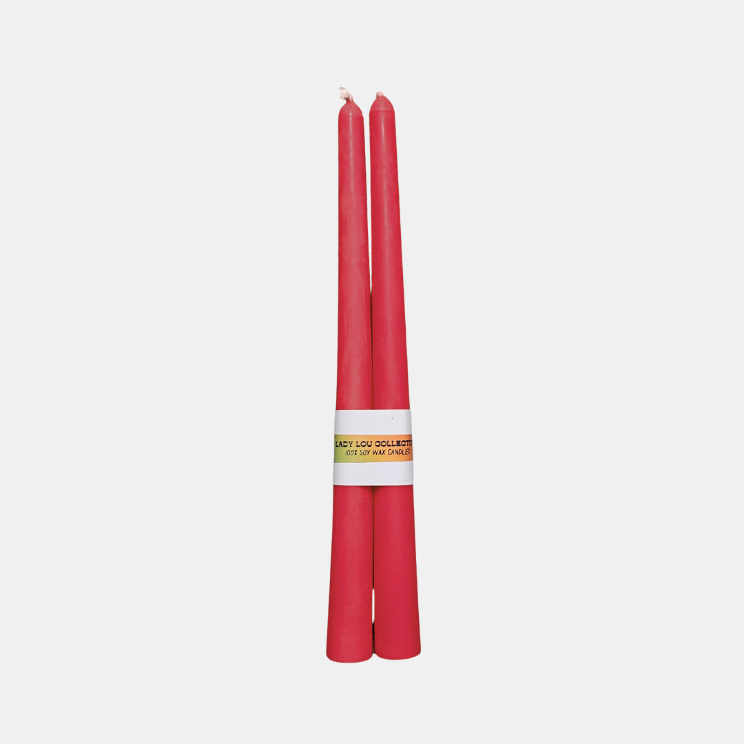 Cherry Red Taper Candles
