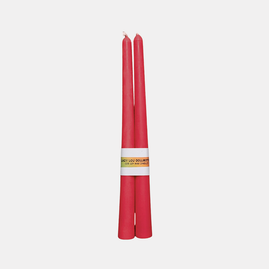 Cherry Red Taper Candles