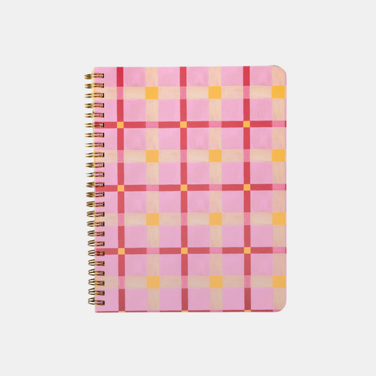 Pink Plaid Notebook