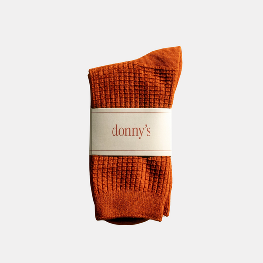 Rust Waffle Socks