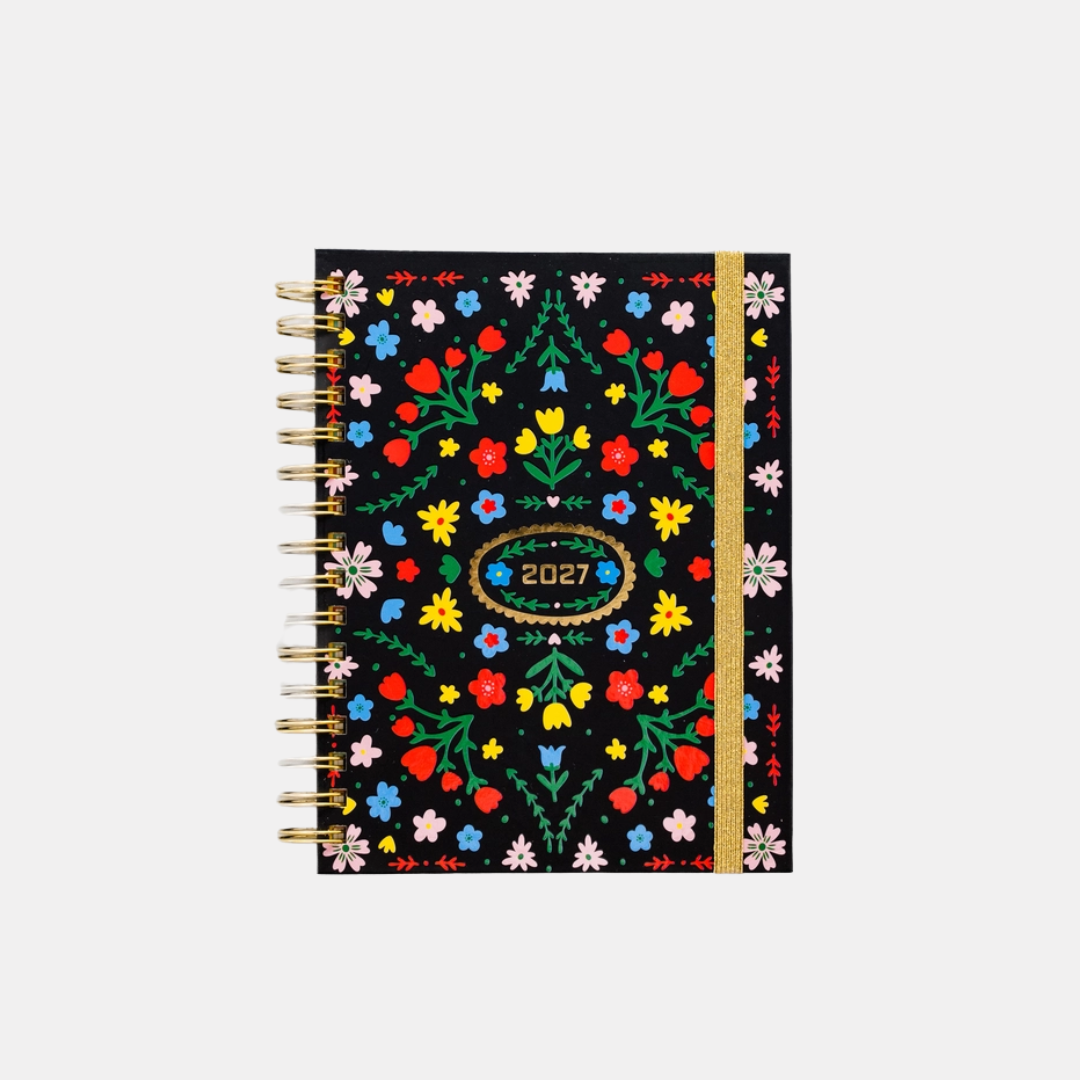 Black Floral 2027 Planner