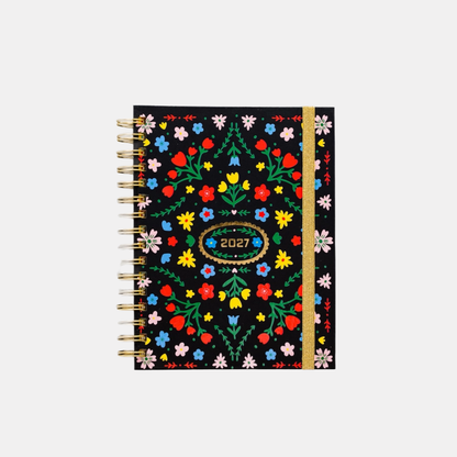 Black Floral 2027 Planner