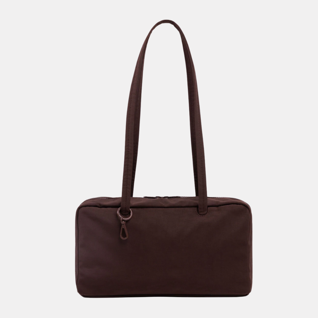 Coffee Nylon Bowler Bag