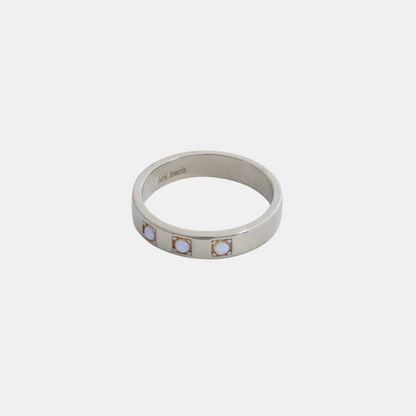 Silver Triple Opal Ring