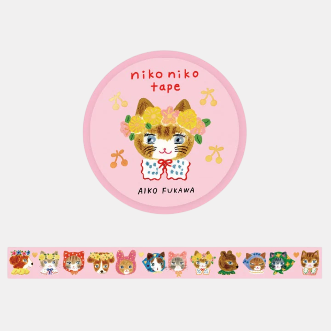 Cat Face Foil-Stamped Washi Tape