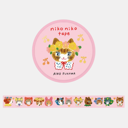 Cat Face Foil-Stamped Washi Tape