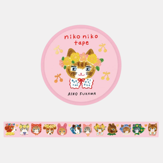 Cat Face Foil-Stamped Washi Tape