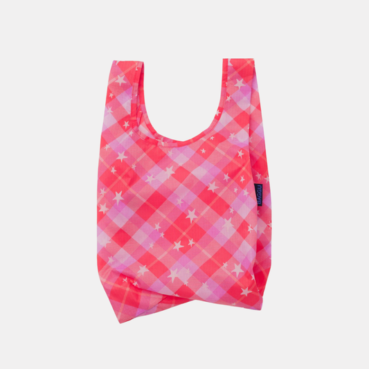 Pink Star Plaid Baby Baggu