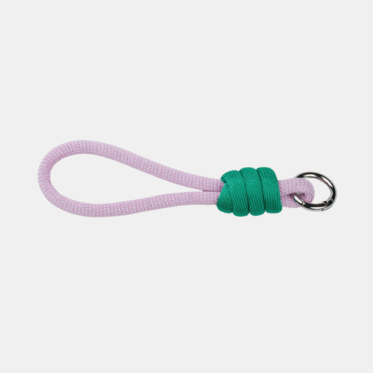 Pink Colourblock Loop Keychain