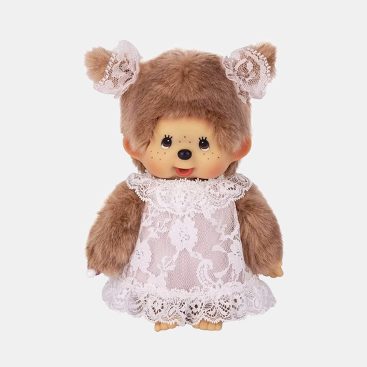 Monchhichi Beige Lace Dress Plushie