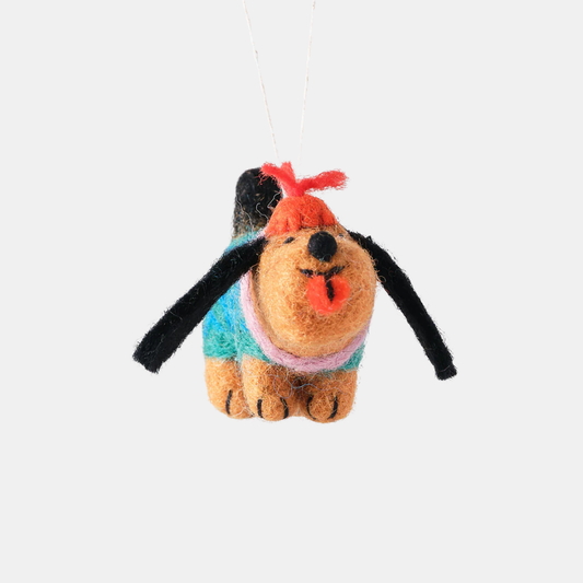 Weiner Dog Hanging Felt Ornament