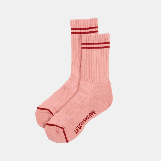 Vintage Pink Boyfriend Socks