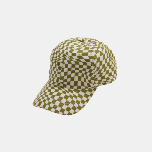 Moss Trippy Checker Baseball Hat