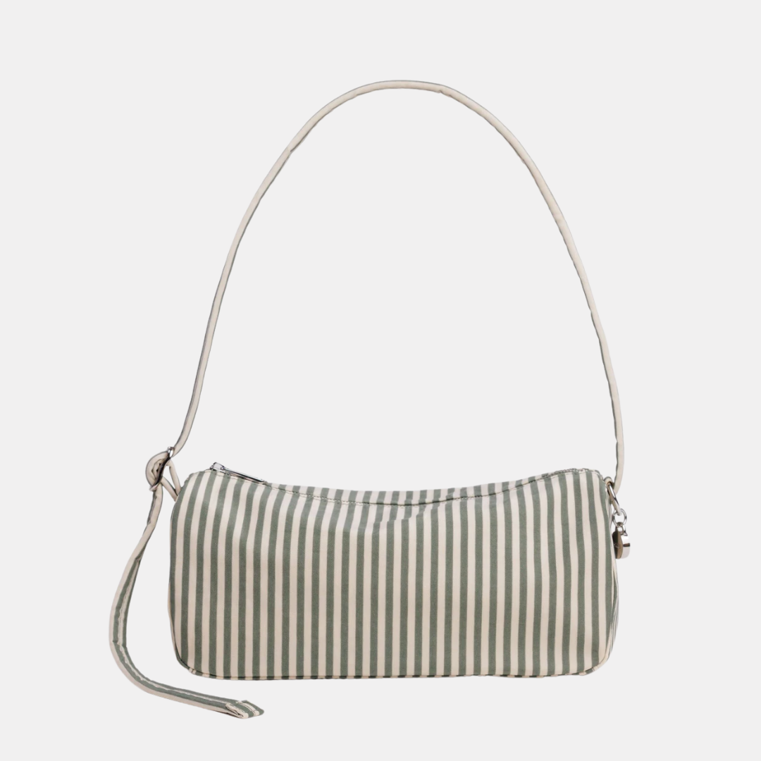 Sage Stripe Nylon Loaf Bag