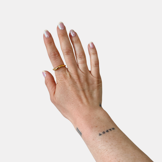Gold Wave Ring