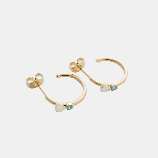 Gold Sky And Sea Hoops