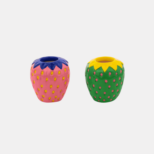 Strawberries Candle Holder Set