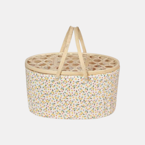 Floral Woven Basket