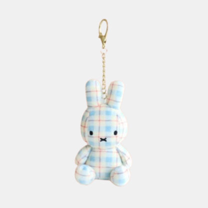 Miffy Plaid Plush Keychain