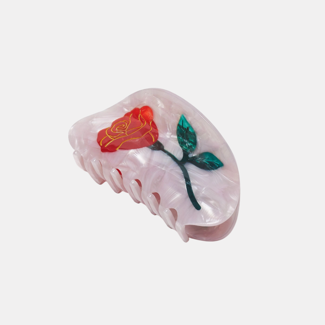 Red Rose Hair Claw
